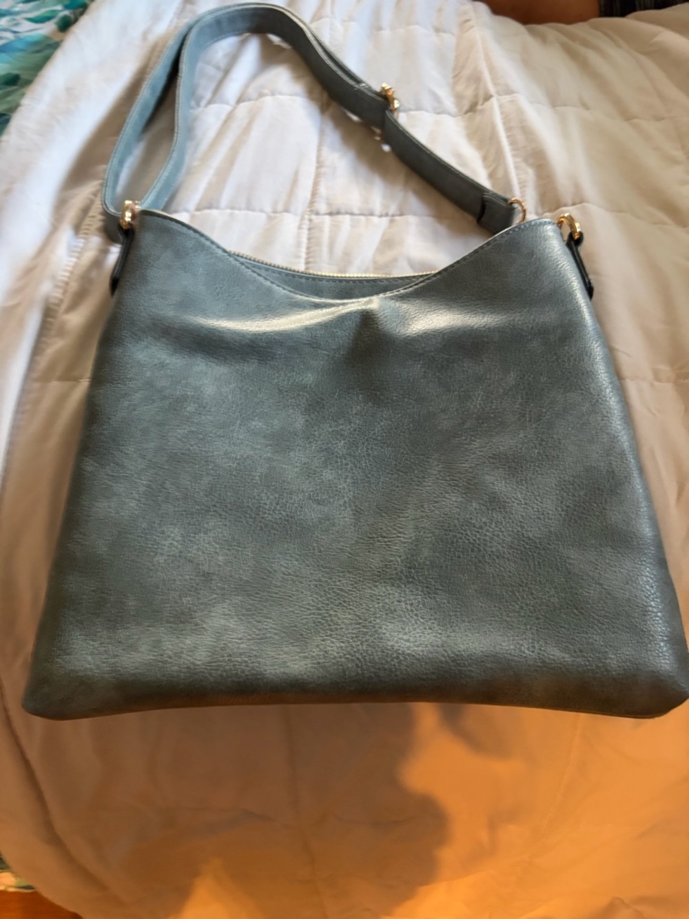 Jen & Co - Classic Women's Crossbody Bag in Light Blue 12x10 - Picture 10 of 10